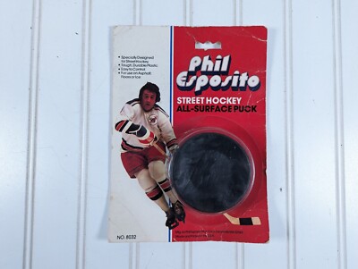 Phil Esposito Street Hockey All-Surface Puck Vintage New old Stock on Card