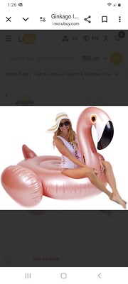 Dimple Giant Inflatable Luxurious Flamingo Pool Float Toy 60x60x34 inches, Fun