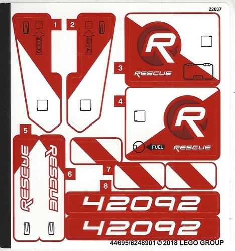 Stickers Original LEGO neuf: 42000 à 50000 (decal,Aufkleber,autocollant,adesivi) - Photo 62/91