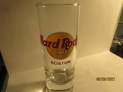 Collectable- Hard Rock Cafe - Boston - 4'' Shooter Shotglass- Logo on Clear -NEW