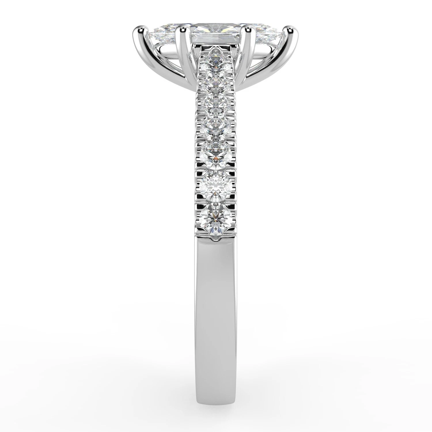 1.00 Ct Marquise Cut IGI Certified Lab Grown Diamond Wedding Ring 14k Gold image-4