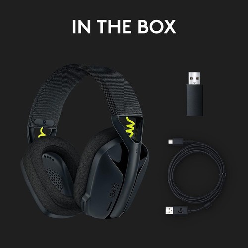 LOGITECH G435 Wireless Gaming Headset LIGHTSPEED 7.1 Surround Sound Built-in Mic - Picture 5 of 16