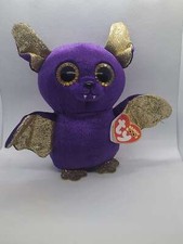 TY BEANIE BABIES BOOS 6" COUNT the PURPLE  HALLOWEEN BAT PLUSH SEE PICS