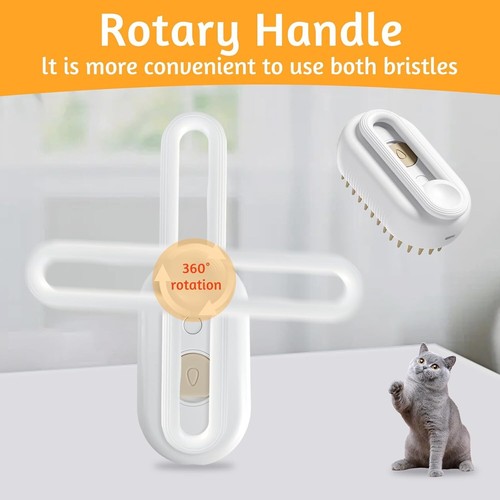 Cat Steam Brush 3in1 Multifunctional Steamy Cat Brush Pet Dog Massage Brush New - Picture 5 of 10