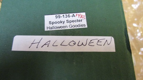 Slavic Treasures Halloween Ornament Blown Glass, Ghost & Pumpkin “Spooky Specter - Picture 2 of 3