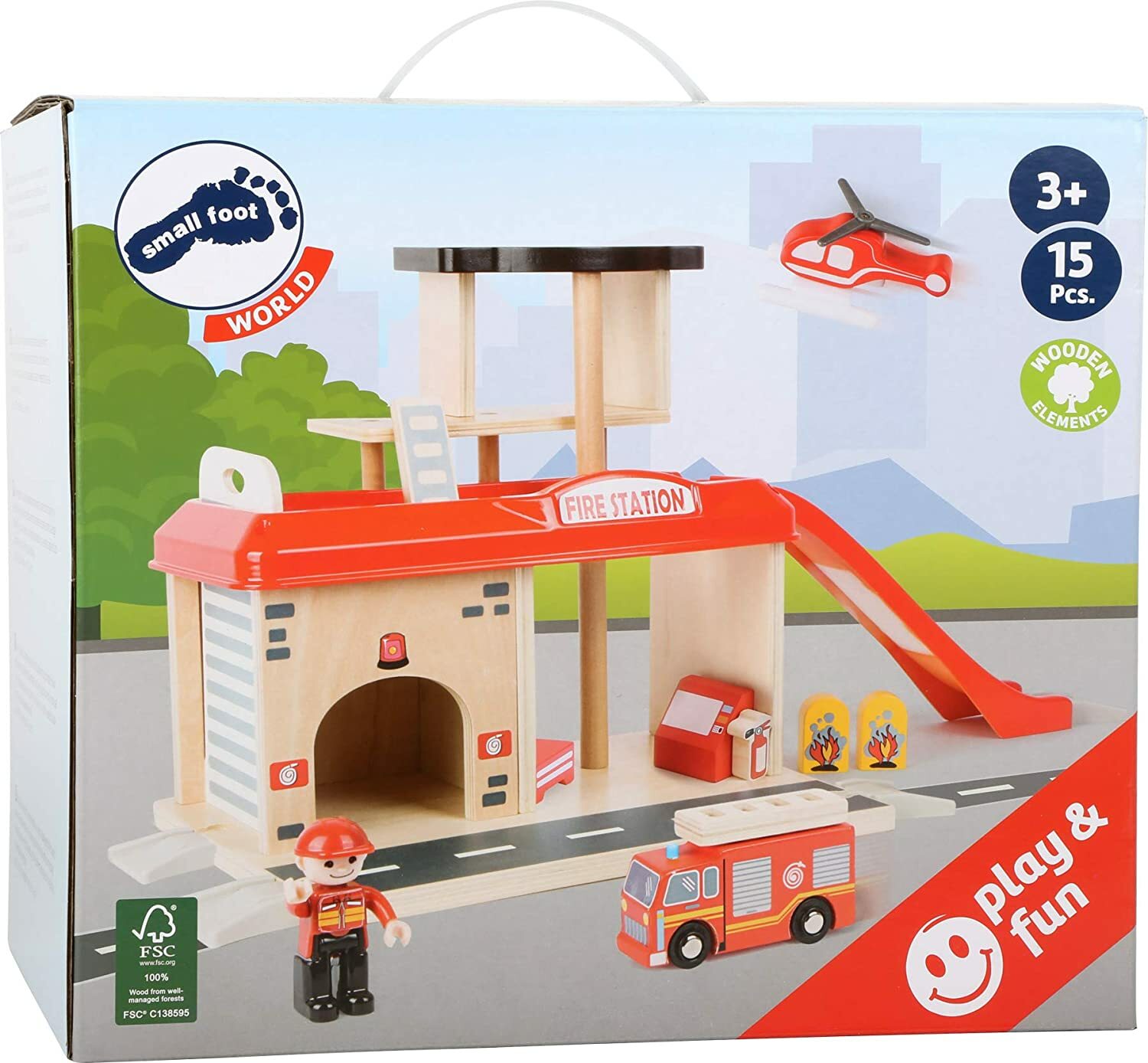 pintoy wooden fire station