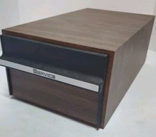 Vintage VCR Tape Holder Storage Case Faux Wood Grain Kenmark holds 12