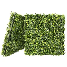 18"x18" Artificial Boxwood Mat Wall for Decor Hard Panels Fence Panel Grass