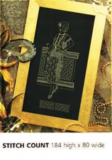 BLACKWORK 1920's LADY   CROSS STITCH PATTERN ONLY  ALS - U