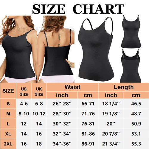 Firm Tummy Waist Control Body Shaper Slimming Cami Shapewear Seamless Vest Top - Picture 23 of 41
