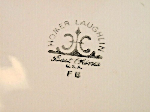 Piatti vintage anni 60 Homer Laughlin RESTAURANT WARE 9" Swoosh & Dot *S/2 *S/5 - Foto 6 di 7