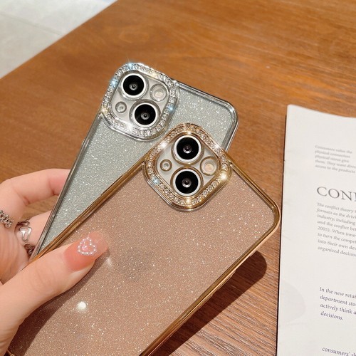 Case For iPhone 16 15 14 Pro Max 13 Shockproof Glitter Diamond Clear Soft Cover - Picture 7 of 25