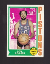 1974-75 Topps Don Adams #4 Detroit Pistons