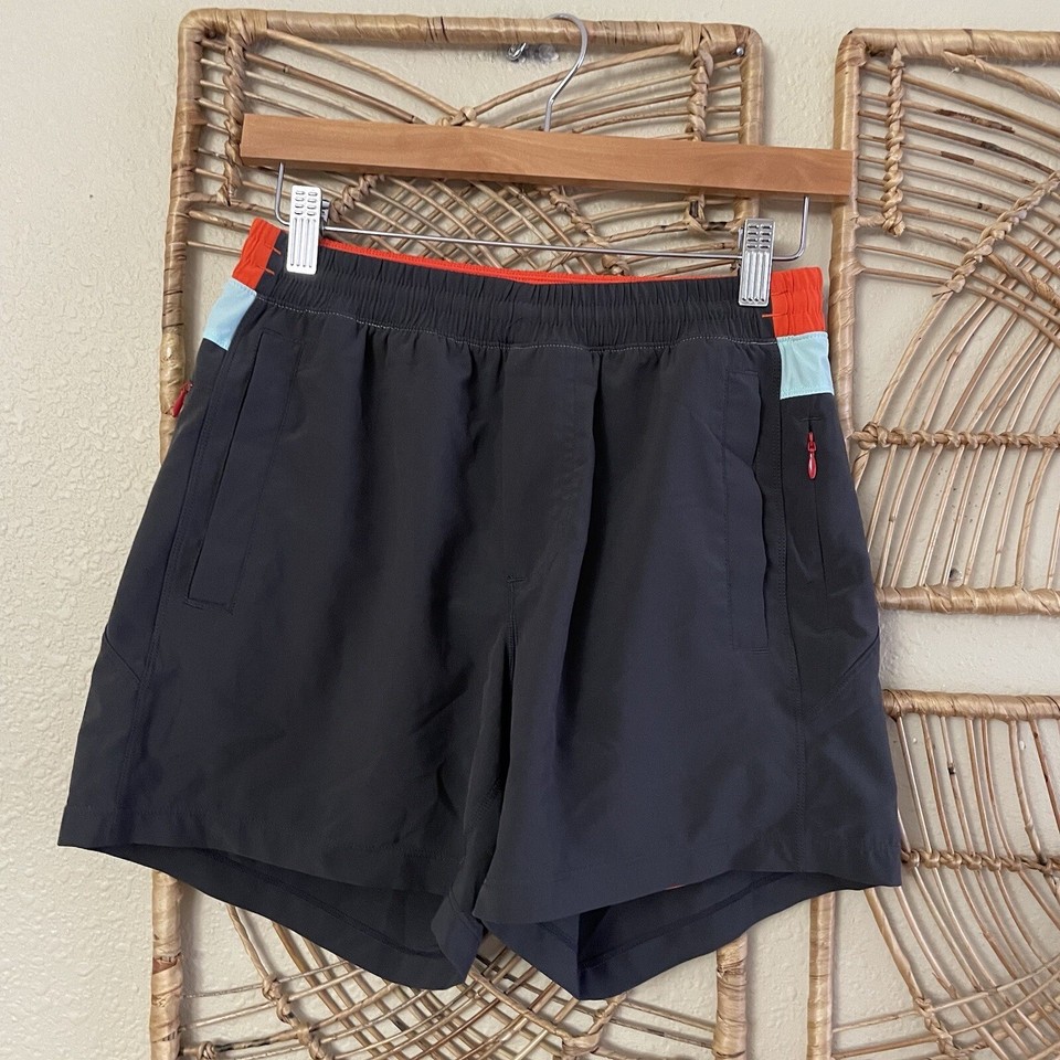 Birddog Shorts Gray Orange Blue Lined Gym Running Hiking Yoga Men's Sz