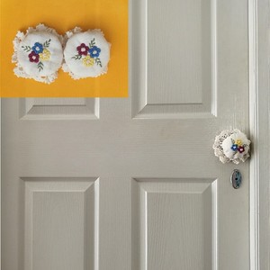 2 White Knob Covers Crochet Handmade Decorative Door Knob Idea