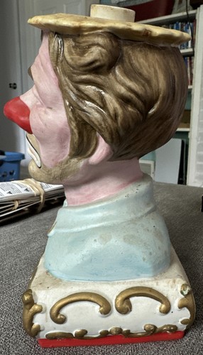 Vintage Ezra Brooks Decanter Sad Clown Empty - Picture 2 of 4