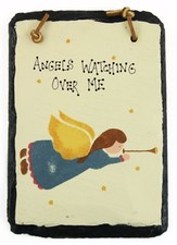 Stone Angels Watching Over Me Flat Christmas Ornament Holiday Decoration