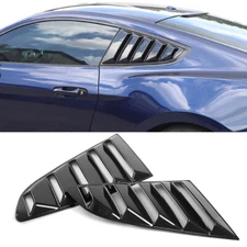 For Ford Mustang 2015-2023 Side Quarter Window Louvers Rear Sun Shade Cover