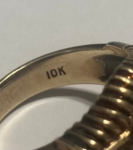 10K Yellow Gold Freemason Mens Ring Size 9.5 | 10.36g Masonic - Picture 7 of 8