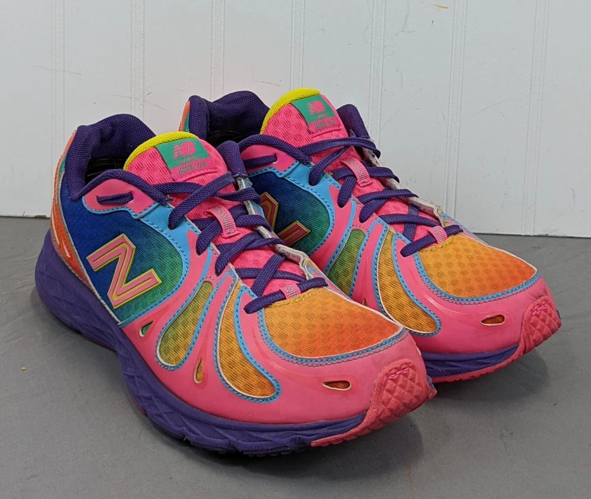 New Balance Shoes Womens 6.5 890V3 Rainbow Tie Dye Running Sneakers Neon  Shoes | eBay
