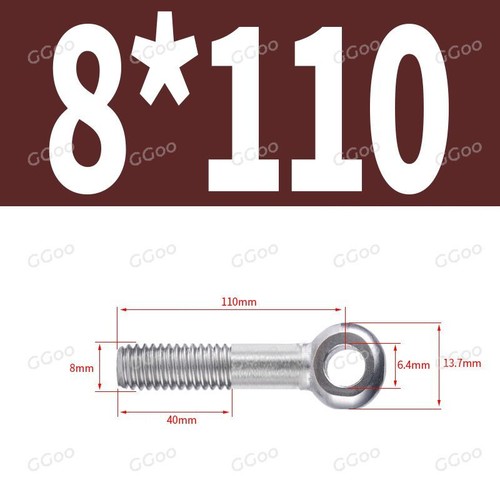 Augenschrauben DIN 444 Edelstahl V2A Form B M8 Augenschraube 8mm Ringschraube - Bild 18 von 42