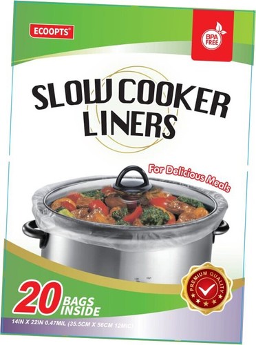 20 Count Disposable Slow Cooker Liners and Cooking Bags | Extra Large Size 1