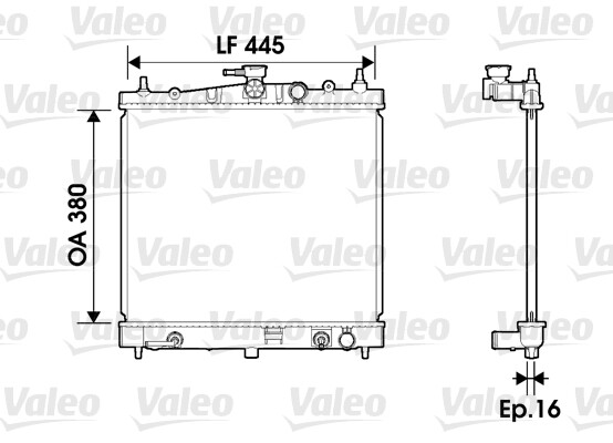 Radiateur refroidissement moteur Valeo 734247 pour circuit thermique de voiture essence et diesel