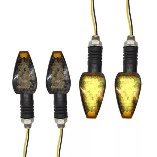 4X Smoke 10mm Mini LED Motorcycle Turn Signals Indicator Blinker Amber Universal - Bild 20 von 21