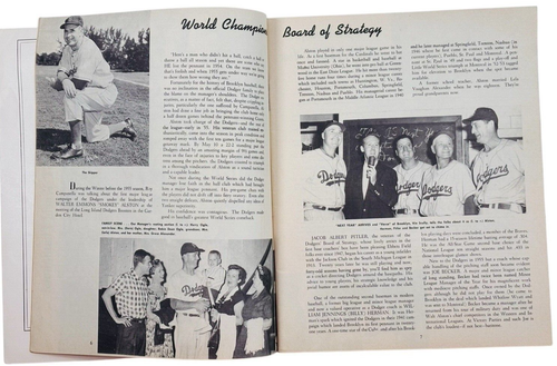 VINTAGE 1956 Brooklyn Dodger Yearbook World Baseball Champs 1955 RARE - Picture 6 of 10