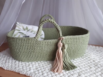 Baby moses basket Boho Baby Bassinet with Stand