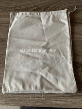 MANOLO BLAHNIK Dust Bag Drawstring Cover Storage Shoes 10.5" x 13.5 Gray Grey