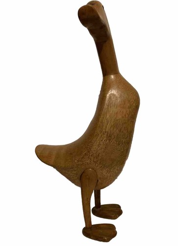 16" Läufer Ente signiert "DCUK" handgeschnitzt Bambus Holz Wasservögel Figur Skulptur - Bild 6 von 18