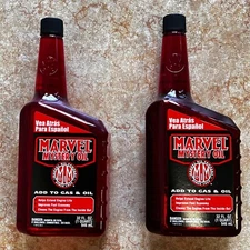 Marvel Mystery Oil 32 Oz Bottle Gas Fuel Economy & Engine Performance - Lot of 2