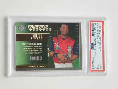 1999 UD Powerdeck Powerful Moments #P4 KEN GRIFFEY JR PSA 7 - POP 2, 2 higher