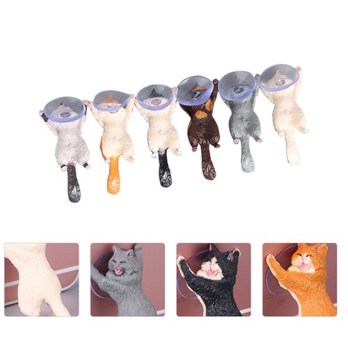 6Pcs Cat Smartphone Stand Desk Smartphone Cradle Desktop Cellphone Tablet Stand - 第 1/12 張圖片