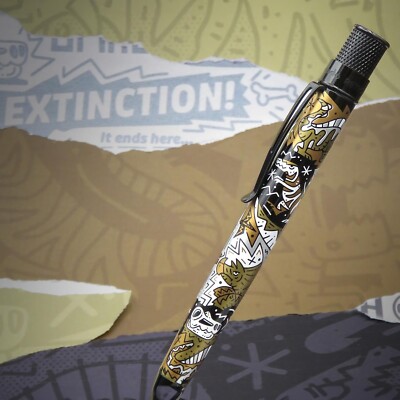 Retro 51 Tornado Designer Con DINO SMASH EXTINCTION Rollerball Pen SEALED LE. 80