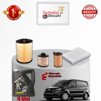Kit Wartung 4 Filter + 4 Liter 5W30 Ford Transit Connect II 1.5 Tdci 55KW 2015