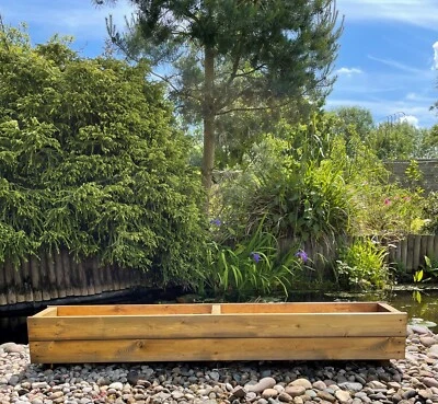 RUDDINGS WOOD Wooden Planter 5ft Extra Large Long Timber Garden Flower Trough Plant Tub 1.5m