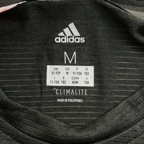 Adidas Climalite Youth Boys Dark Grey Textured T Shirt Size 11 - 12 Years - Picture 4 of 9