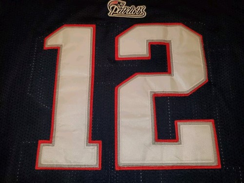 Camiseta de colección 2004 Reebok Tom Brady New England Patriots auténtica del equipo de la NFL 54 - Imagen 10 de 23