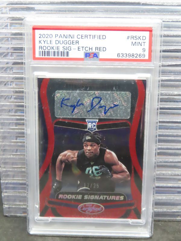 Kyle Dugger Panini Certified Rookie Signatures #RSKD Etch Red
