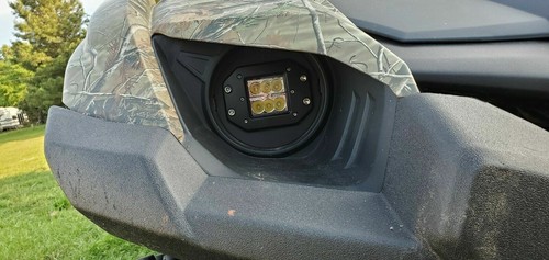 For 14-17 YAMAHA Viking 700 VI Headlight to 24W LED Light Pod Bezel Bracket Kit - Picture 2 of 9