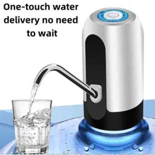 Black/White Automatic Water Bottle Pump USB Charging Water Pump One Button