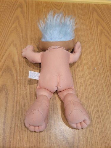 Treasure Troll SOFT BODY 14" BELLY JEWEL Tot Doll Ace Novelty Plush Blue Hair  - Picture 10 of 11
