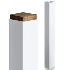 Thyle 2 Pcs Post Sleeve Vinyl Post Wrap White Column Wraps for Porch Weatherp...