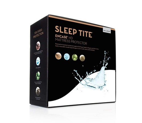 MALOUF HD Lab Certified Mattress encasement Protector-100% Waterproof-Vinyl F...