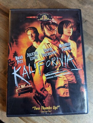 Kalifornia (DVD, 2000) Brad Pitt, Juliette Lewis, Two Thumbs up!