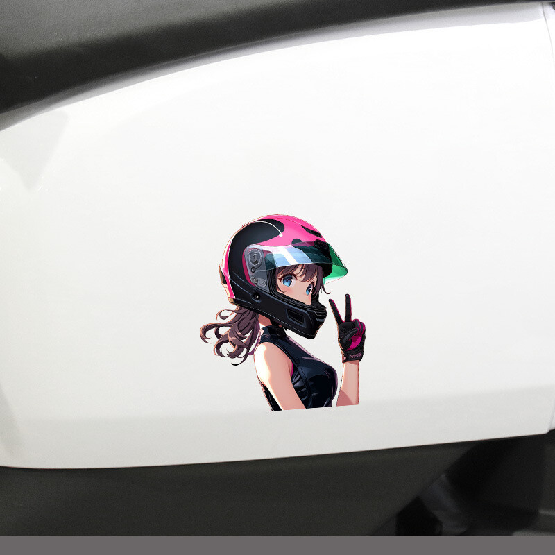 Motorcycle Girl Japan Anime Manga Decal Car Auto Window Bumper Vinyl  Stickers | eBay