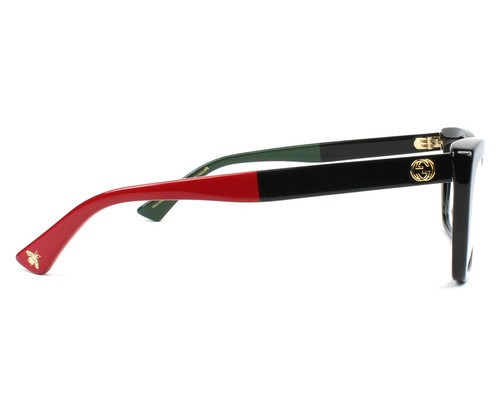 GUCCI GG0165O 003 MARCO DE GAFAS DE PLÁSTICO OJO DE GATO NEGRO 51-17-140 - Imagen 3 de 3