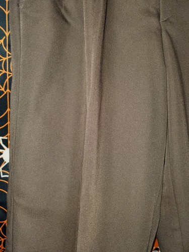 Vintage TFW Dress Pants Men's 33 X 32 Taupe Brown Polyester Rayon 3 Pocket 80's - Picture 2 of 6
